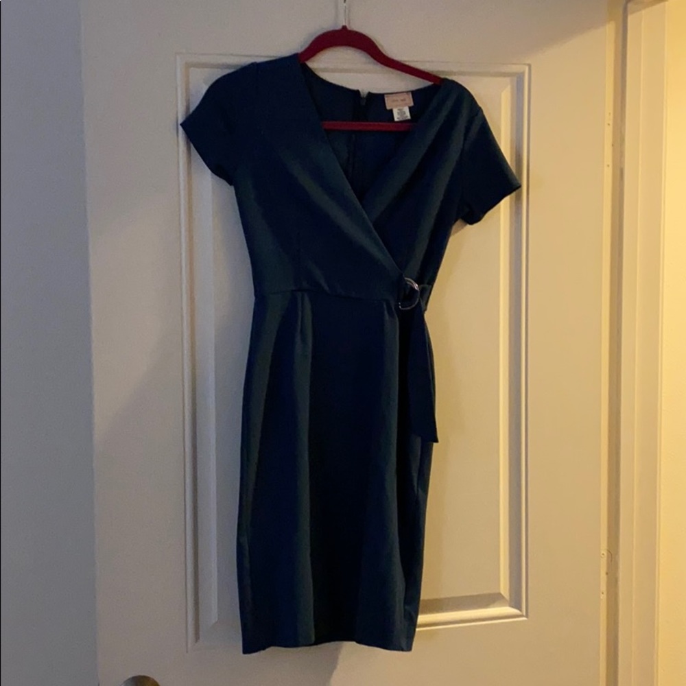 Blue fitted dress